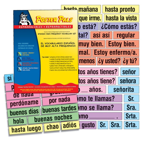 Poster Pals Spanish High-Frequency Vocabulary Card Set P245R - main